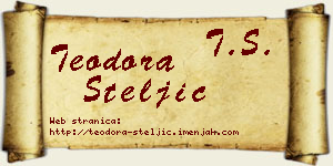 Teodora Steljić vizit kartica